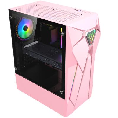 China Wholesale Cool Aluminum Alloy Desktop ATX PC Case Gaming Computer Glass Cases and Towers for Office for sale