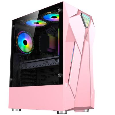 China Aluminum Alloy PC Case Midi Tower Wholesale Cool Desktop ATX PC Case Gaming Computer Cases and Glass Cases and Towers for Office for sale