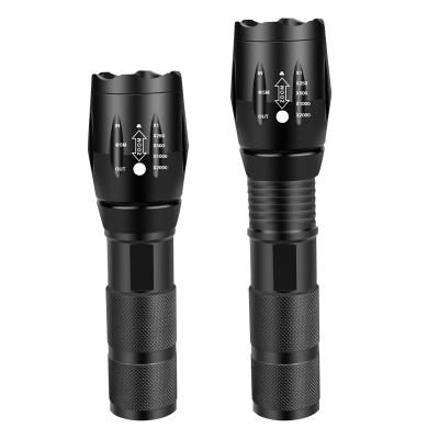 China Powerful Outdoor Activity LED Rechargeable Flashlight Q5/T6 Torch Light 18650 Battery 5 Modes Waterproof Super Bright Tactical Flashlight for sale