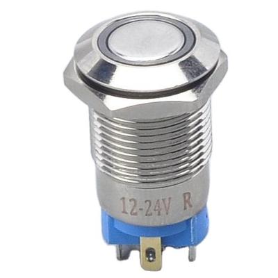 China 12-P10Z-E 6V Momentary Push Button Waterproof Metal Switches Led On Off 12-P10Z-E for sale