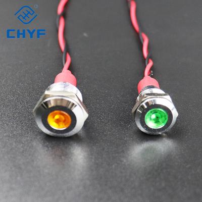 China Metal LED Signal Light LED Signal Lamp Driver PIN 3-6 12-24 220V 6/8/10/12/16/19/22mm Waterproof IP65 Warning Power OFF-ON for sale