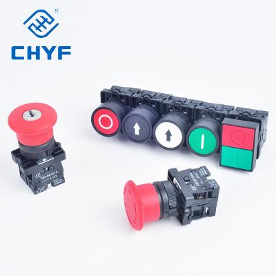 China 22mm Plastic Red / Green Start Stop Key XB2 With Arrow Symbol Flat Momentary Touch Switch Button Button Switch YF2-BA31 for sale