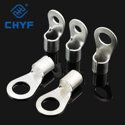 China Seamless T2 Copper Tube SC, Lug Type Copper Electrical Cable OT Terminal, Tinned Copper Ring Terminals Cold Pressed Leather-Terminal for sale