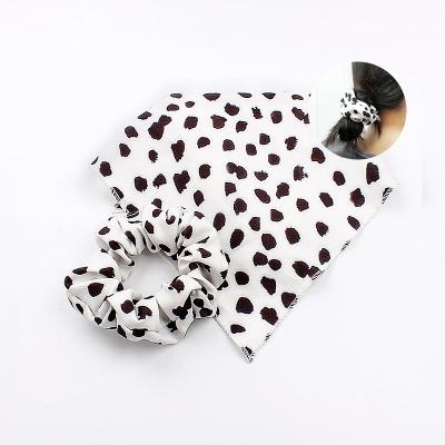 China Viable Matching Custom Cow Print Pet Bandana & Scrunchie Set for sale