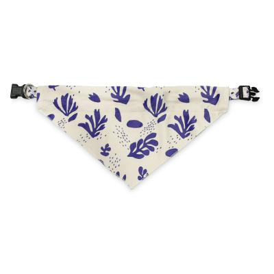 China Pet Sustainable Products Custom Cotton Dog Bandana With Polyester Pet Collar for sale