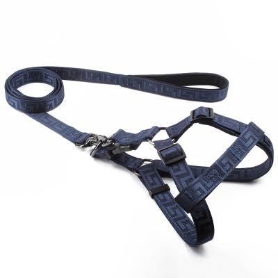 China Wholesale Manufacturer Custom Outdoor Nylon Adjustable Dog Harness Detached Leash for sale