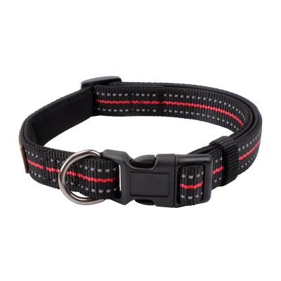 China Padded Neoprene Padded Breathable Nylon Reflective Pet Collar for sale