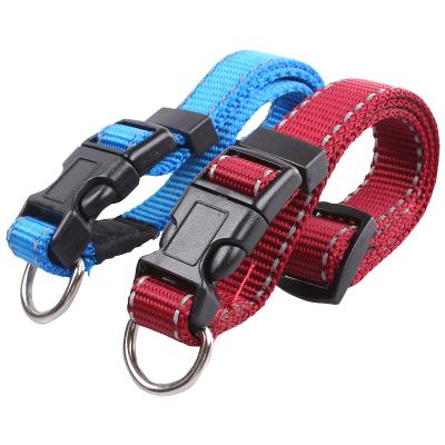 China Padded Custom Pet Collars Personalized Nylon Reflective Dog Collar Factory for sale