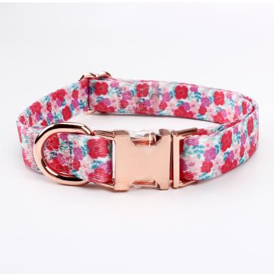 China Custom DETACHED Polyester Heat Transfer Printing Pet Collar With Metal Buckle for sale