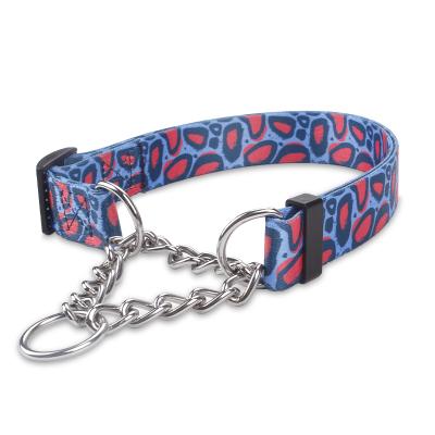 China Personalized Heavy Duty Limited Strap Chain Collar, Custom Polyester Printed Dog Collar for sale