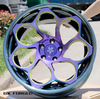 China Aluminum GX Customized 20 Inch 2 Piece Forged Wheels, 6061 T6 Aluminum Wheels With Various Coating for sale