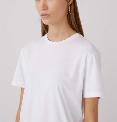 China QUICK DRY custom round organic plain plain natural white neck 95% cotton unisex t-shirts for sale