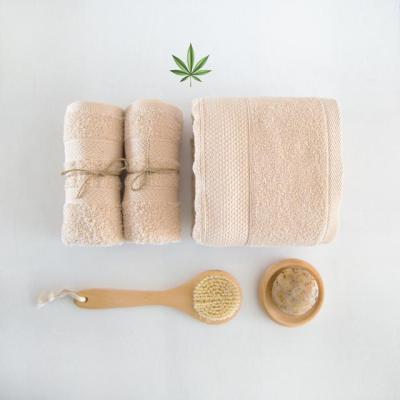 China Sustainable Hemp 45% Custom Organic Cotton 55% Eco-Friendly Face Towel for sale