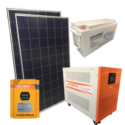 China Home Use 6KW Solar Power System Home Solar Power System Kit Solar System 6000W Hybrid Grid for sale