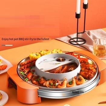 China Household Quick Wholesale Hot Electric Hot Pot Divider Hot Sale Heating Non-stick Coating Pot for sale