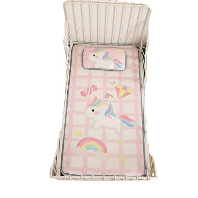 China Anti-static Ice Silk Bedside Carpet Children's Mat Summer Refreshing Bedroom Mat Cartoon for sale