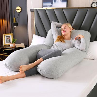 China Wholesale Anti-Static Hot Selling Maternity Pillow For Pregnant Women With Detachable Velvet Cover Knitted U-Shaped Pillow for sale