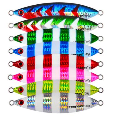 China Saltwater Fish Iron Plate Zinc Alloy Lead Fish Metal Bait Luminous False Bait for sale