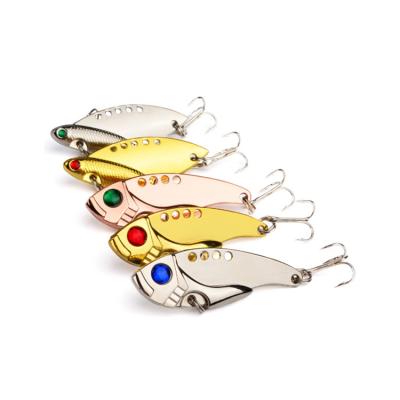 China Wholesale Zinc Alloy 3D Eyes New VIB 6cm 11g Fishing Buzz Bait Blades for sale