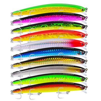 China ABS PROBEROS Fishing Minnow Lures Hook 6# 12.5cm-4.92 BKB Lure 10 Colors VIB Hook 6#/15.5g-0.54oz for sale