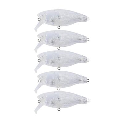 China ABS 7.5cm Unpainted White 11.7g Bait Lure Minnow Hard Artificial Popper VIB Crankbait for sale