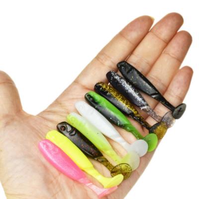 China PVC fennel flavor 5.5cm menhaden 2.3g easy tadpole lure fishing bait plastic soft broom for sale