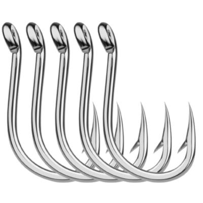 China 10pc/bag Stainless Steel Saltwater Ring With Barb Hook 1/0#-13/0# BUILDING Stainless Steel Fishhook Pattern for sale