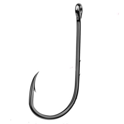 China 100pcs/bag Baitholder High Carbon Steel Bait Hooks Compensated Barbed Long Leg High Carbon Steel Hooks for sale