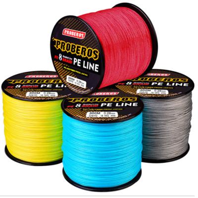 China Hot Sales PE 300m Amazon Long Wholesale 16 Strands Braided Fishing Line for sale