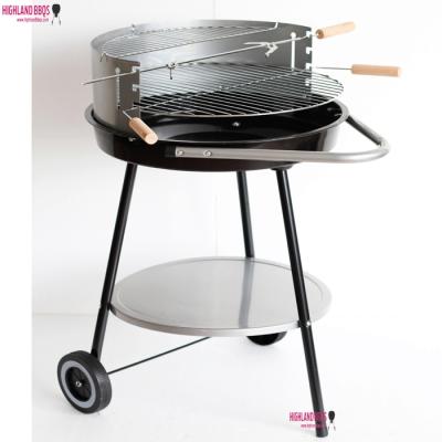 China Adjustable Size BBQ Grill 20 Inch Single Round Charcoal BBQ Grill Camp Stove Grill For Outdoor Backyard for sale