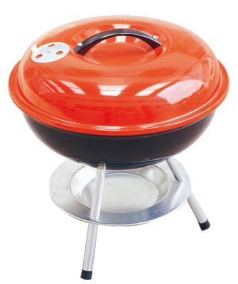 China Mini Portable Size Adjustable Tabletop Grill Kettle Grill for Whole Grilling 14 Inches for sale