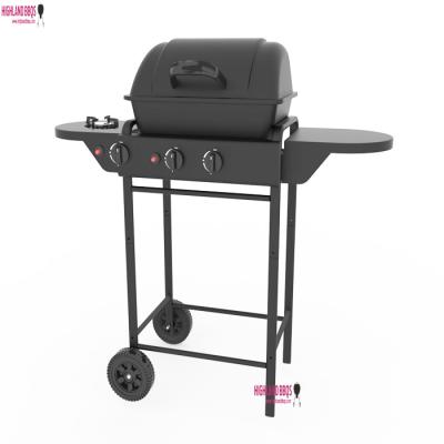 China Easily Assembled Portable Gas Grill 2 Burner Cart Gas BBQ Grill Gas Grill For Outdoor Picnic for sale