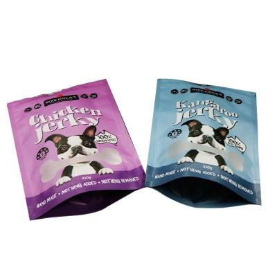 China China factory direct sale recyclable stand up pouch with resealable zipper top box for pet food and treats and other food for sale