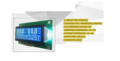 China 2.2  Inch HTN Segment Lcd Display Module,  Driving Voltage 1/4D,1/3B ZEBRA Connecting for sale