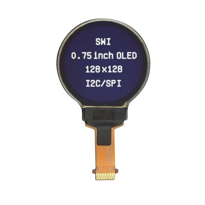 China 0.75 Inch White 128x128 Resolution Round Screen OLED Display Module for sale