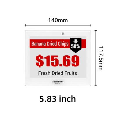 China 5.83 Inch Light Display Electronic Shelf Labels E-Link Epaper 2.4GHz ESL Price Tag For Retail Store Warehouse for sale