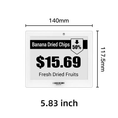 Chine 5Étiquettes électroniques d'étagère électronique E-Link Epaper 2.4GHz ESL Étiquette de prix pour entrepôt de magasin de détail à vendre
