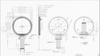 China Ventas directas de fábrica 3.6-pulgadas 900CD / M2 LCD Resolución 544 * 506 módulo de pantalla redonda en venta