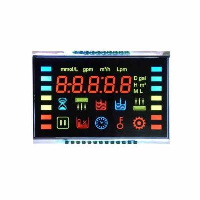 China Customized 7 Segment LCD Display Ozone Anion Disinfection Machine Fresh Air Controller VA Black Background LCD For Oximeter for sale