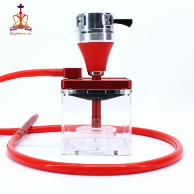 China Popular Hookah Wholesale Biger Size Stainless Steel Shisha Colored Acrylic Sheesha Bowl Hookah Box Smoking Shisha for sale