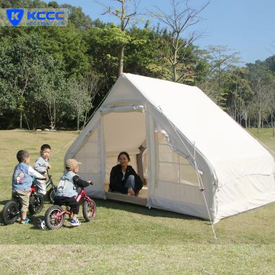 China Diagonal Bracing Type KCCE 4 Person Water Resistant Cotton Canvas Glamp Air Camping Tent for sale