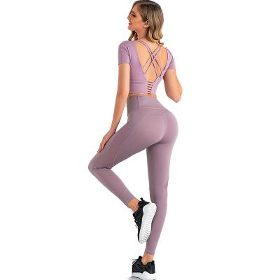 China Super Dry Women Sports Performance Tosoul Yoga Wear Breathable Leggings Girls Sportswear Gym Wear 2 Piece Set for sale