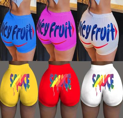 China Wholesale Anti-Wrinkle No MOQ Customized Printing Biker Shorts High Waist Candy Color Snack Biker Shorts for sale