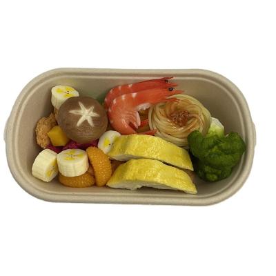 China 100% Biodegradable Food Grade Fiber Pulp Lunch Box Biodegradable Pulp Packaging Food Packing Box Quick Take Out Food Box for sale