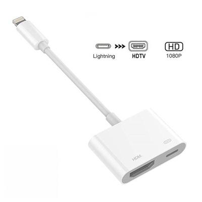 China Best Buy-Lightning Cell Phone to HDMI-compatible Adapter 1080P HD Digital AV Adapter 8 Pin Converter for iPhone iPad Test Mirroring for sale