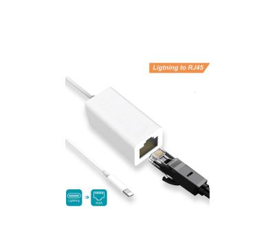 China LAPTOP OTG RJ45 Lightning to RJ45 Adapter Ethernet Adapter LAN Wired 100Mbps Network Converter for iPhone iPad for sale