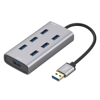 China No Need 7 Port USB Hub Powered USB3.0 Hub For Laptop Best Quality Aluminum Alloy USB Expansion Hub USB Splitter for sale