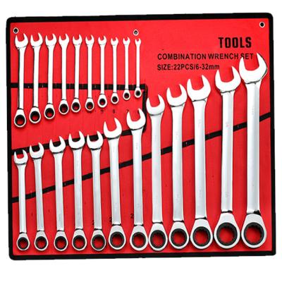 China Hardness and Long Service Life Chrome Vanadium Steel Spanner Tool Kit Universal Open Mouth Wrench Set for sale