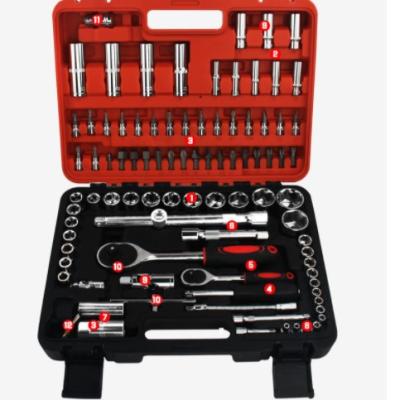 China 94 Pcs Portable Ratchet Wrench For Auto Universal Wrench And Socket Caixa De Ferramentas Repair Set for sale