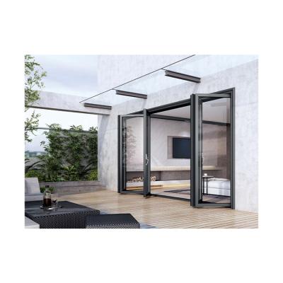 China New ZEKIN Insulation Design High Performance Glass Door Thermal Folding Home Interior Transparent Folding Door for sale